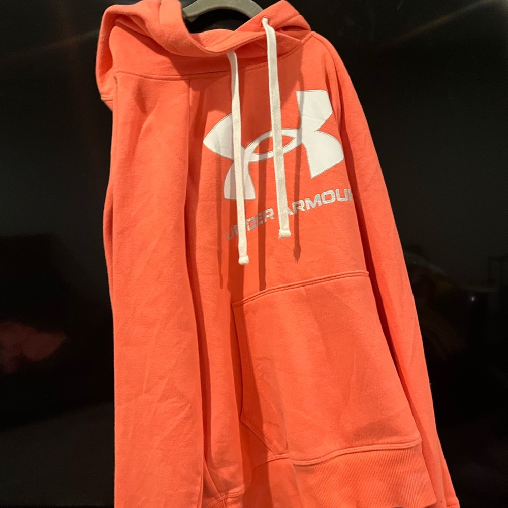 Under Armour Coral Hoodie with White Logo